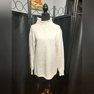 J Crew Always NWT Womwn's Cream Turtleneck Sweater Chunky Size XS Bohemian Lagen